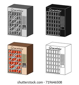 A terminal with different kinds of chocolate. Terminals single icon in cartoon style isometric vector symbol stock illustration web.