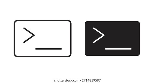 Terminal icon collection. modern simple icons for web
