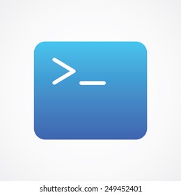 Terminal Icon With Command Line In Flat Style