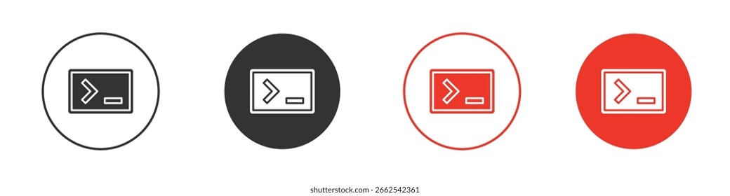 Icono del terminal para el logotipo, símbolo de la muestra del Vector para el diseño