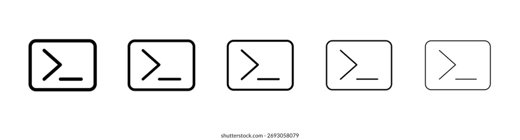 Terminal-Icon für mobiles Konzept und Webdesign.