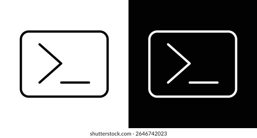 Terminal icon vector simple element illustration editable