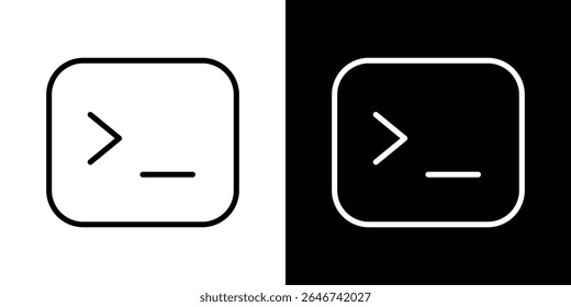 Terminal icon vector simple element illustration editable