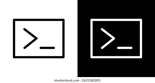 Terminal icon vector for web, computer and mobile apps