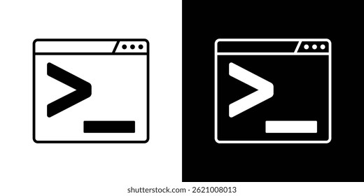 Terminal icon vector for web, and mobile app
