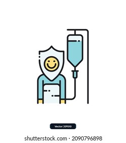 Terminal Illness Insurance insurance icon. Insurance Related Vector Icons. Contains such Icons as Car Protection, Health Insurance, Contract, life and property, and more. EPS10