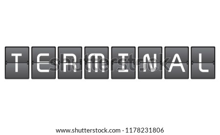 terminal message in signboard, illustration