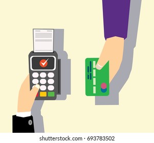 The terminal of non-cash payment. Payment using the card. Payment by phone. Contactless payment. Pay through the Internet.
