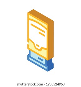 terminal for payment isometric icon vector. terminal for payment sign. isolated symbol illustration