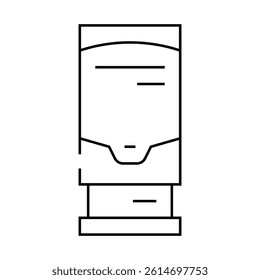 terminal for payment line icon vector. terminal for payment sign. isolated contour symbol black illustration