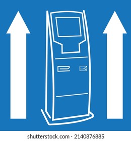 terminal pointer icon. Modern vintage. Vector illustration