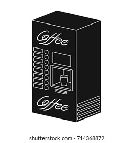 Terminal, preparation of various types of coffee. Terminals single icon in black style isometric vector symbol stock illustration web.