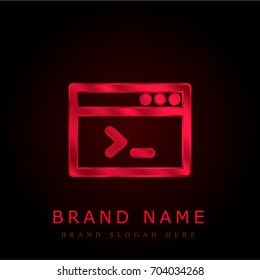 Terminal red chromium metallic logo