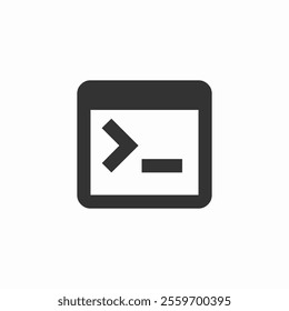 terminal run icon sign vector