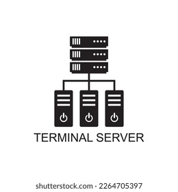 terminal server icon , tech icon