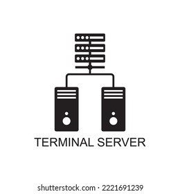 terminal server icon , technology icon