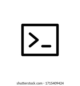 Terminal User Interface Outline Icon Logo Vector Illustration
