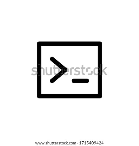 Terminal User Interface Outline Icon Logo Vector Illustration
