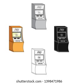 Terminal for various types of payment. Terminals single icon in cartoon,black style isometric vector symbol stock illustration web.