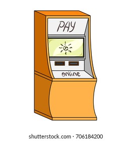 Terminal for various types of payment. Terminals single icon in cartoon style isometric vector symbol stock illustration web.
