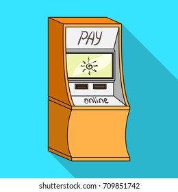 Terminal for various types of payment. Terminals single icon in flat style isometric vector symbol stock illustration web.