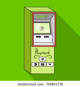Terminal for various types of payment. Terminals single icon in flat style isometric vector symbol stock illustration web.