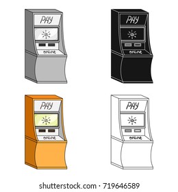 Terminal for various types of payment. Terminals single icon in cartoon style isometric vector symbol stock illustration web.