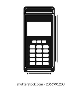 Terminal vector icon.Black vector icon isolated on white background terminal.
