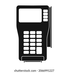 Icono de vector terminal.Icono de vector negro aislado en terminal de fondo blanco.