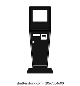 Terminal vector icon.Black vector icon isolated on white background terminal.