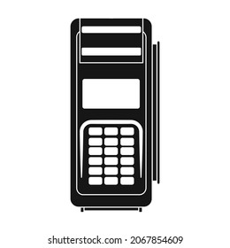 Icono de vector terminal.Icono de vector negro aislado en terminal de fondo blanco.