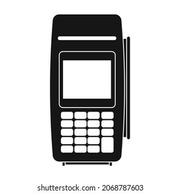 Terminal vector icon.Black vector icon isolated on white background terminal.