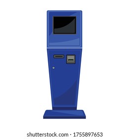 Icono de vector de terminal.Icono de vector de dibujos animados aislado en terminal de fondo blanco.