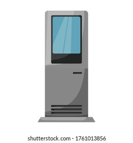 Terminal Vektorsymbol.Cartoon Vektorsymbol einzeln auf weißem Hintergrund.