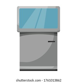 Terminal vector icon.Cartoon vector icon isolated on white background terminal.