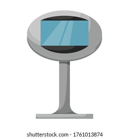 Terminal vector icon.Cartoon vector icon isolated on white background terminal.