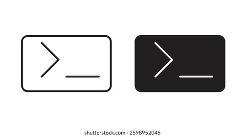 Terminal vector line icon illustration collection.