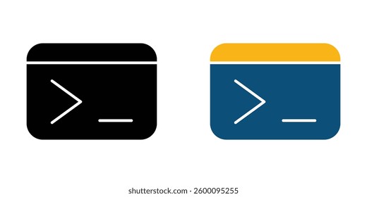 Terminal web vector icons set