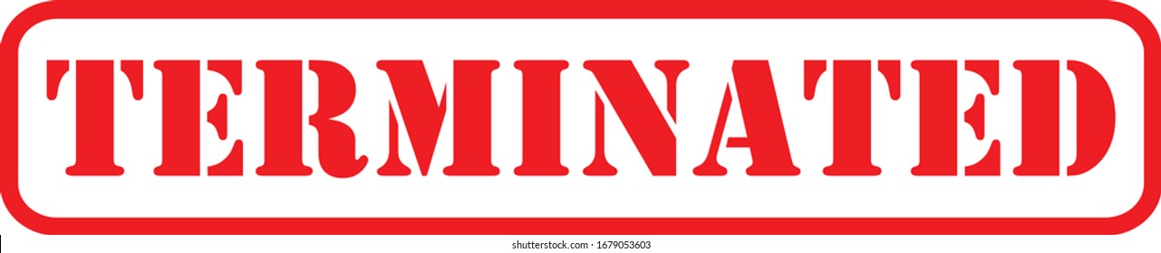 terminated target operation label seal sign red secret documents  