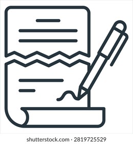 Termination Outline Icon Style Collection