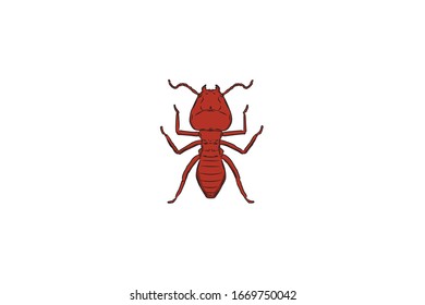 Termite Animal Cartoon Vector Illustration