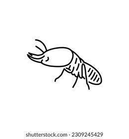Termite black line icon. Pictogram for web page, mobile app, promo.