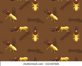 Termite Cartoon Background Seamless Wallpaper