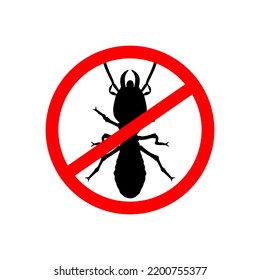 Termite Control Icon oder Pest Control Symbol auf weißem Hintergrund. Bestes Termite Schädlingsbekämpfungssymbol für Insektenkontrolle.