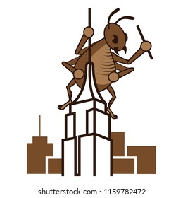 Termite Control Service illustration logo vector