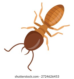 Termite schädliche Insekten Schädlingsbekämpfung Vektorgrafik einzeln auf weißem Hintergrund perfekt für Vernichtung, Prävention und Insektenbewusstsein thematischen Entwurf