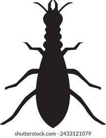 Icono de termita, siluetas negras termitas