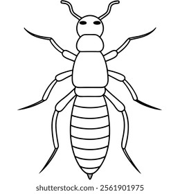 Termite insect flat vector illustration on white background