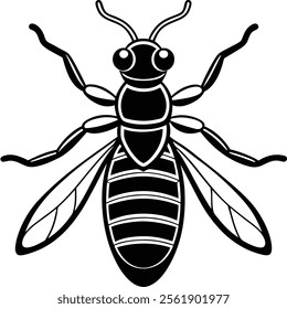 Termite insect flat vector illustration on white background