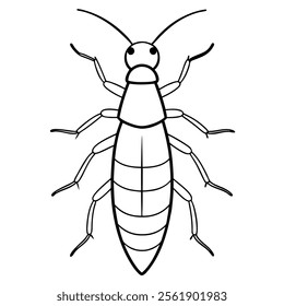 Termite insect flat vector illustration on white background